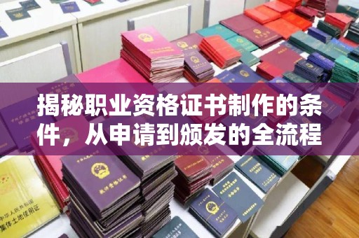 苏州揭秘职业资格证书制作的条件，从申请到颁发的全流程解析