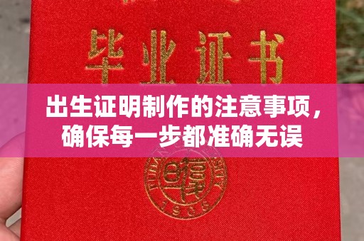 苏州出生证明制作的注意事项，确保每一步都准确无误