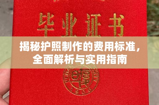 苏州揭秘护照制作的费用标准，全面解析与实用指南