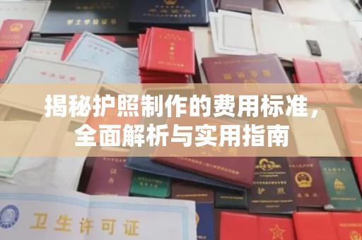 苏州揭秘护照制作的费用标准，全面解析与实用指南