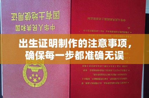 苏州出生证明制作的注意事项，确保每一步都准确无误