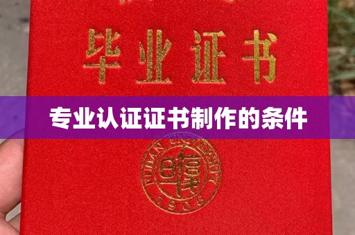 苏州专业认证证书制作的条件