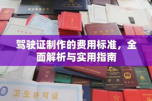 苏州驾驶证制作的费用标准，全面解析与实用指南