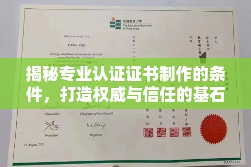 苏州揭秘专业认证证书制作的条件，打造权威与信任的基石