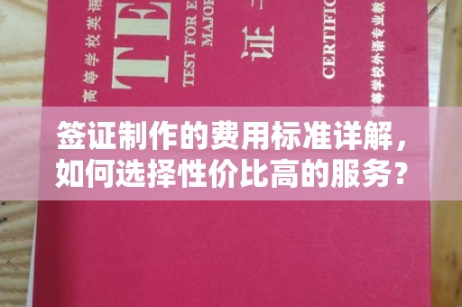 苏州签证制作的费用标准详解，如何选择性价比高的服务？