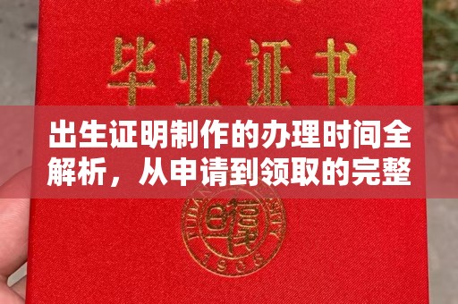 苏州出生证明制作的办理时间全解析，从申请到领取的完整指南